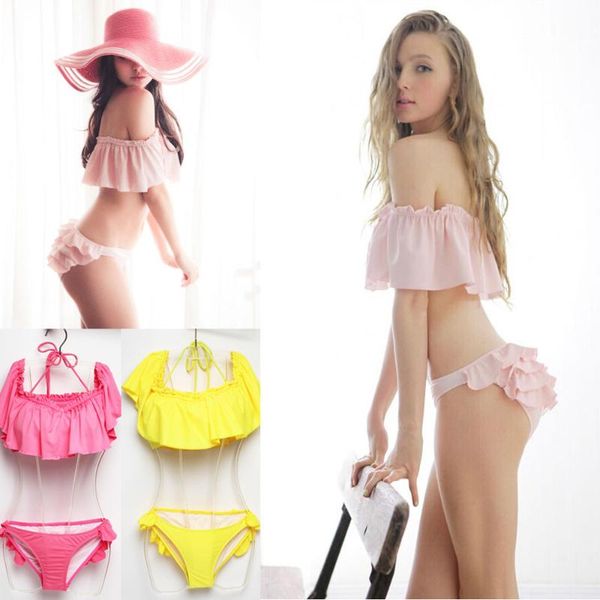 women's swimwear 2021 one-word collar off-the-shoulder ruffled cute bikini with small breasts gathered in steel bathing suit women, White;black
women's swimwear 2021 one-word collar off-the-shoulder ruffled cute bikini with small breasts gathered in steel bathing suit women, White;black
