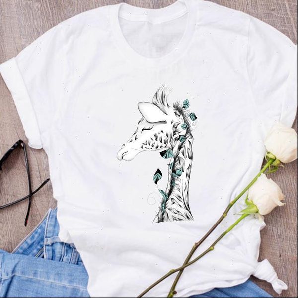 women graphic giraffe animal printing cartoon clothes floral lady tees print clothing female t shirt womens t shirt, White
women graphic giraffe animal printing cartoon clothes floral lady tees print clothing female t shirt womens t shirt, White