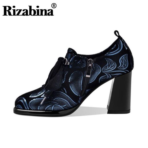 dress shoes rizabina fashion pumps women real leather thick high heels round toe side zipper lace up footwear size 33-43, Black
dress shoes rizabina fashion pumps women real leather thick high heels round toe side zipper lace up footwear size 33-43, Black