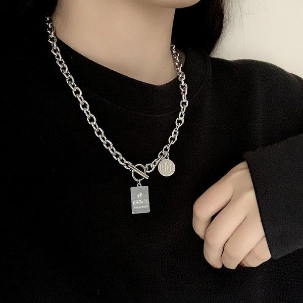 pendant necklaces timronly temperament coin square letter alloy for women man lady chunky hollow link chains street style jewelr, Silver
pendant necklaces timronly temperament coin square letter alloy for women man lady chunky hollow link chains street style jewelr, Silver