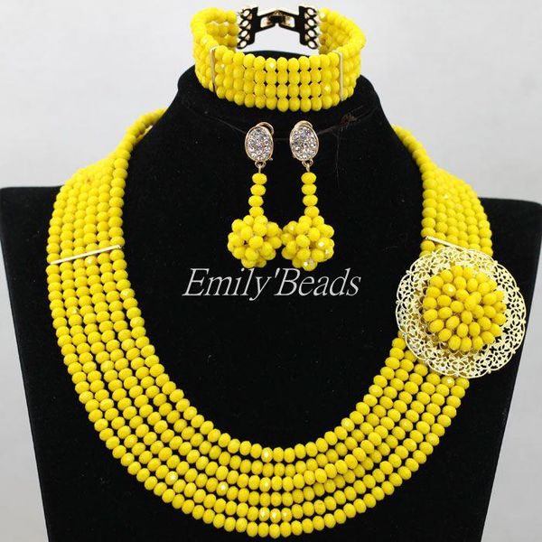 earrings & necklace handmade african costume jewelry sets yellow crystal beads set statement nigerian bridal alj123, Silver
earrings & necklace handmade african costume jewelry sets yellow crystal beads set statement nigerian bridal alj123, Silver