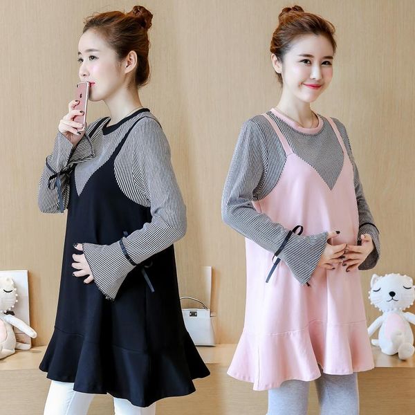 maternity dresses 5862# clothes spring autumn cotton false two-piece loose stylish dress for pregnant women pregnancy, White
maternity dresses 5862# clothes spring autumn cotton false two-piece loose stylish dress for pregnant women pregnancy, White