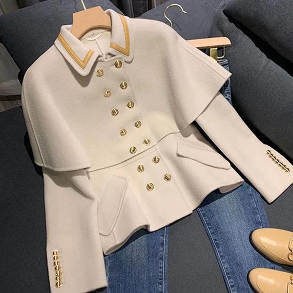 women's jackets 2021 women wool coat elegant woolen for short ladies two button b315, Black;brown
women's jackets 2021 women wool coat elegant woolen for short ladies two button b315, Black;brown