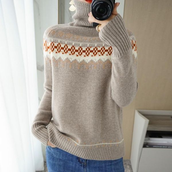 women's sweaters 100% pure wool cashmere sweater women high neck pullover fall/winter casual printed knit female korean jacket long sl, White;black
women's sweaters 100% pure wool cashmere sweater women high neck pullover fall/winter casual printed knit female korean jacket long sl, White;black