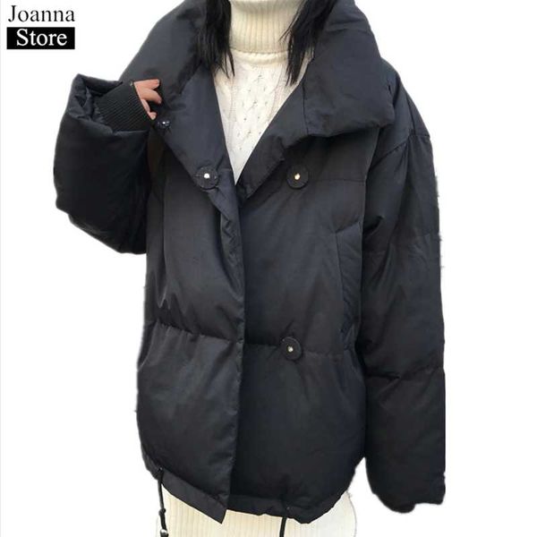 women's down & parkas winter women parka stand collar warm short padded cotton female oversize casual thicken fluffy jackets korean clo, Black
women's down & parkas winter women parka stand collar warm short padded cotton female oversize casual thicken fluffy jackets korean clo, Black