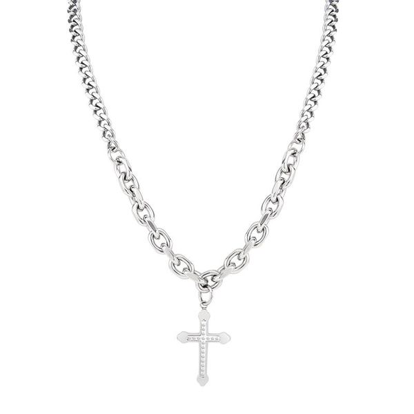 chains trendy 50 cm zircon cross pendant necklaces fashion punk stainless steel male chain for men/women wholesale, Silver
chains trendy 50 cm zircon cross pendant necklaces fashion punk stainless steel male chain for men/women wholesale, Silver