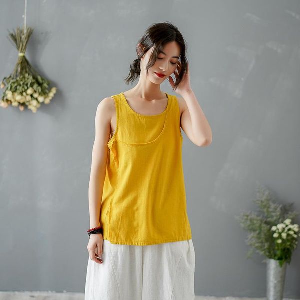 women's tanks & camis women tank 2021 summer linen sleeveless vintage solid white yellow novelty kawaii cute femme
women's tanks & camis women tank 2021 summer linen sleeveless vintage solid white yellow novelty kawaii cute femme
