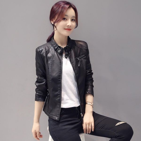 small short style spring and 2021 new korean slim pu leather et early autumn women's coat, Black;brown
small short style spring and 2021 new korean slim pu leather et early autumn women's coat, Black;brown