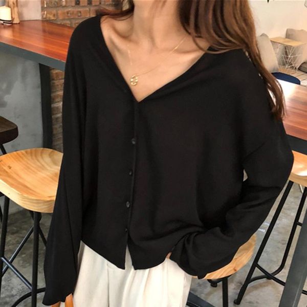 women's blouses & shirts female long sleeve chiffon blouse women v neck ladies, White
women's blouses & shirts female long sleeve chiffon blouse women v neck ladies, White