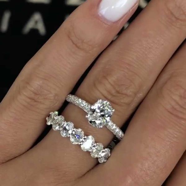 cluster rings 925 sterling silver pave setting full oval cut diamond eternity engagement wedding band for women men jewelry, Golden;silver
cluster rings 925 sterling silver pave setting full oval cut diamond eternity engagement wedding band for women men jewelry, Golden;silver