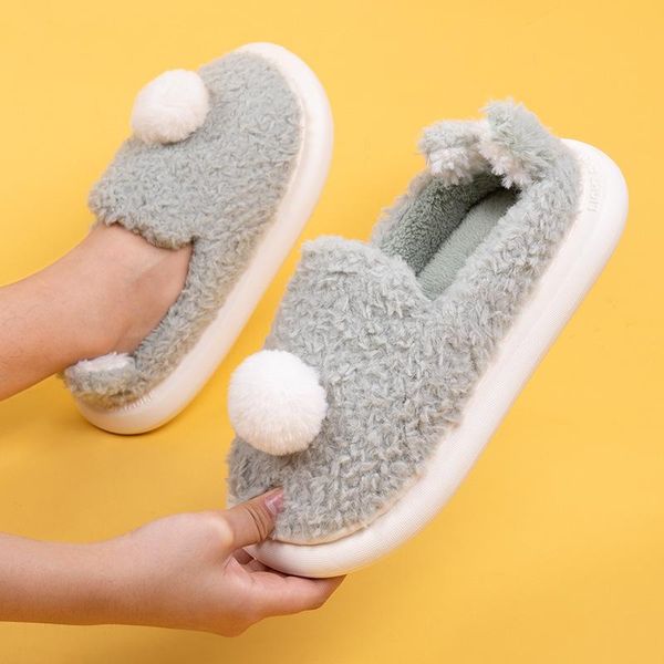slippers women winter warm cotton female indoor plus fleece fur ball shoes lady household non-slip thick soled, Black
slippers women winter warm cotton female indoor plus fleece fur ball shoes lady household non-slip thick soled, Black