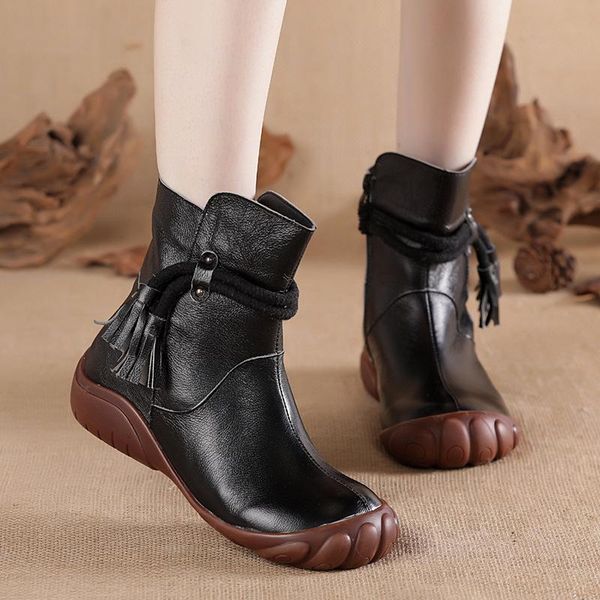 boots women genuine leather short for plush 2021 winter wedges heels ankle mother comfort warm shoes botas mujer, Black
boots women genuine leather short for plush 2021 winter wedges heels ankle mother comfort warm shoes botas mujer, Black