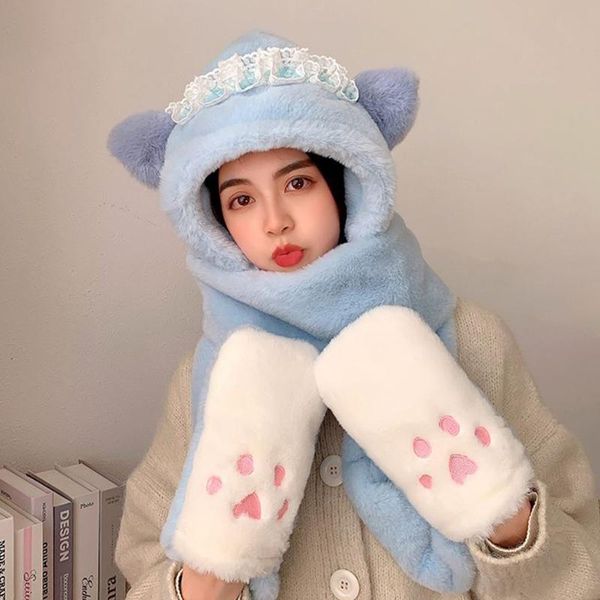scarves windproof scarf neck protection hat head warmer fleece bear ear winter women novelty caps warm casual plush, Blue;gray
scarves windproof scarf neck protection hat head warmer fleece bear ear winter women novelty caps warm casual plush, Blue;gray