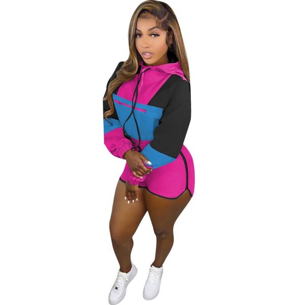 women's tracksuits women 2 piece sets long sleeve hooded color patchwork shorts set suit sweatshirt casual fashion autumn outfits, Gray
women's tracksuits women 2 piece sets long sleeve hooded color patchwork shorts set suit sweatshirt casual fashion autumn outfits, Gray