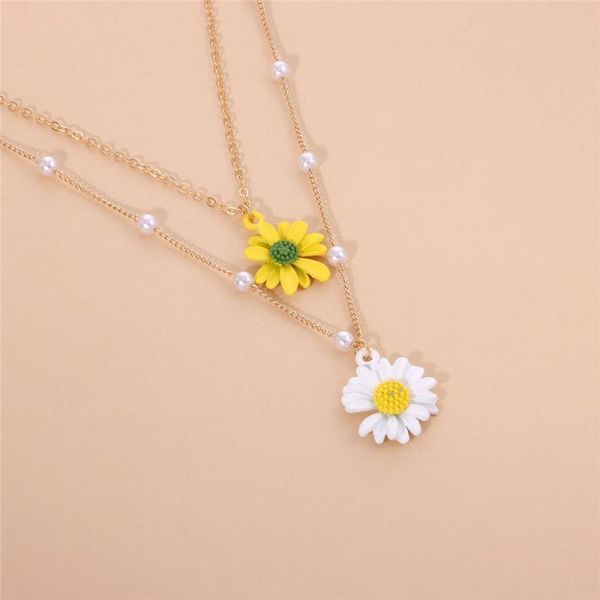 chains sweet cute fashion daisy flower pendant simulated pearl beaded necklace for women's clavicle chain jewelry gift, Silver
chains sweet cute fashion daisy flower pendant simulated pearl beaded necklace for women's clavicle chain jewelry gift, Silver