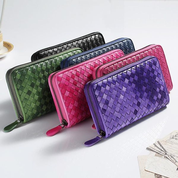 wallets gift genuine leather women's long ladies zipper wallet clutch money bag design purse fashion lambskin woven purses, Red;black
wallets gift genuine leather women's long ladies zipper wallet clutch money bag design purse fashion lambskin woven purses, Red;black