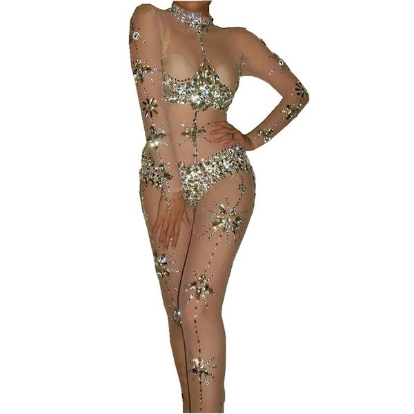 sparkly rhinestone mesh stretch jumpsuit long sleeve crystal transparent leotard nightclub outfit performance dance costume, Black;red
sparkly rhinestone mesh stretch jumpsuit long sleeve crystal transparent leotard nightclub outfit performance dance costume, Black;red