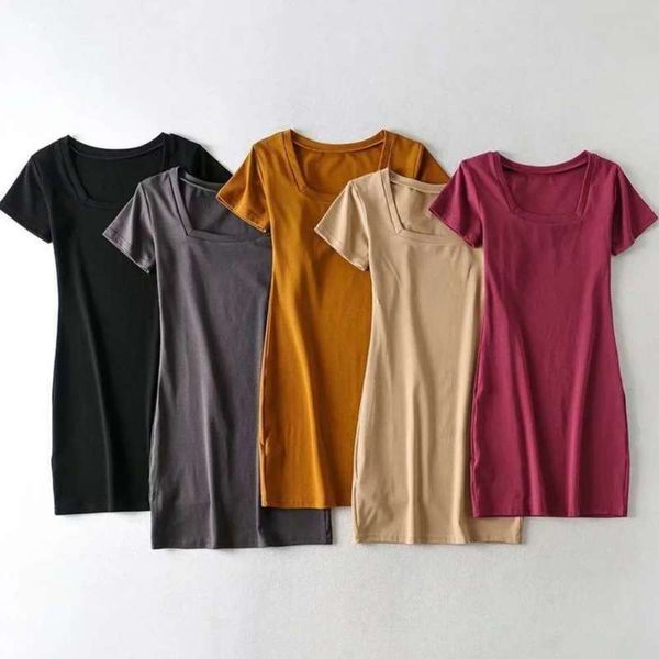 style neck short sleeve dress ins square new elastic tight wrap hip skirt in autumn 2021, Black;gray
style neck short sleeve dress ins square new elastic tight wrap hip skirt in autumn 2021, Black;gray