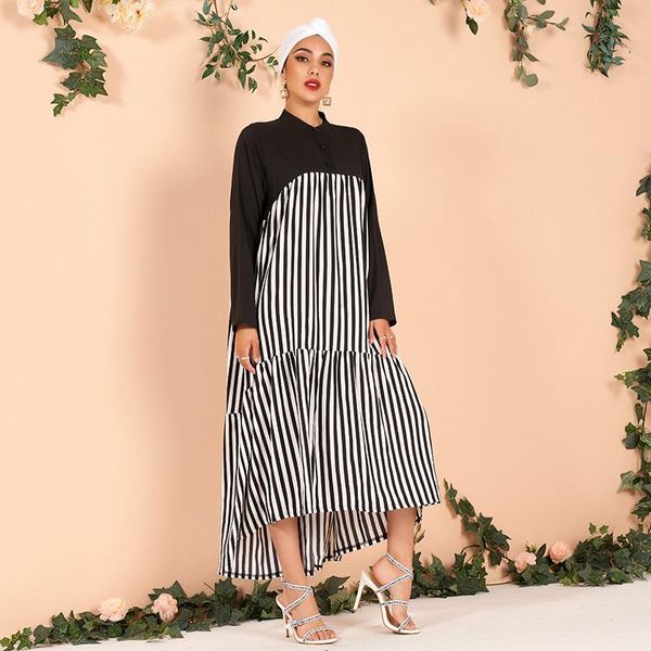 casual dresses spring products for ladies elegant and fashionable color matching loose striped asymmetrical dress long (without heads, Black;gray
casual dresses spring products for ladies elegant and fashionable color matching loose striped asymmetrical dress long (without heads, Black;gray