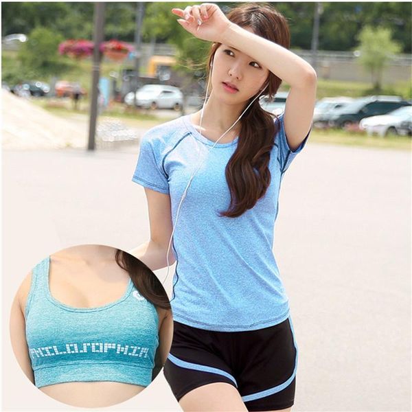 women 3 pieces yoga set patchwork blue bra&t-shirt and black/blue shorts quick dry girls sportswear gym running female outwear, White;red
women 3 pieces yoga set patchwork blue bra&t-shirt and black/blue shorts quick dry girls sportswear gym running female outwear, White;red