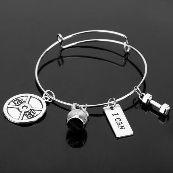 sport jewelry strong is beautiful i can fitness bangle dumbbell kettle bell weightlifting gym women men bracelet gift, Black
sport jewelry strong is beautiful i can fitness bangle dumbbell kettle bell weightlifting gym women men bracelet gift, Black