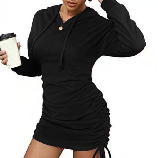 casual dresses fashion ruched dress women pure color drawstring hoodies long sleeve autumn ladies sweatshirt mini, Black;gray
casual dresses fashion ruched dress women pure color drawstring hoodies long sleeve autumn ladies sweatshirt mini, Black;gray