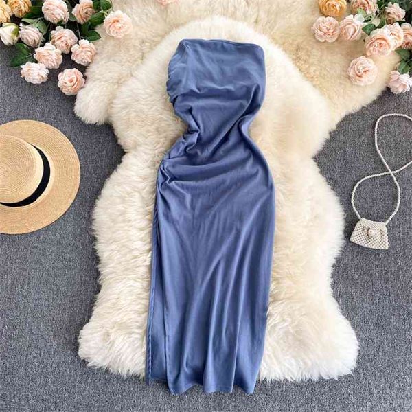 strapless bandage dress women summer sleeveless folds backless slim stretch split club party vestidos robe 210603, Black;gray
strapless bandage dress women summer sleeveless folds backless slim stretch split club party vestidos robe 210603, Black;gray