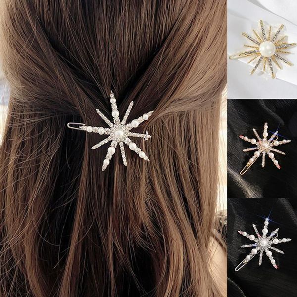 hair clips & barrettes luxury shining crystal pearls snowflake hairpins for women elegant headband fashion accessories, Golden;silver
hair clips & barrettes luxury shining crystal pearls snowflake hairpins for women elegant headband fashion accessories, Golden;silver