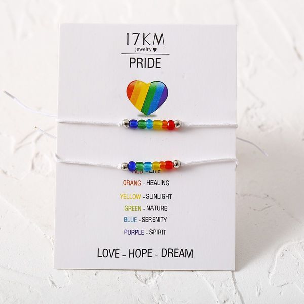 50626 rainbow color rice bead bracelet set 2-pack creative simple bracelet, Silver
50626 rainbow color rice bead bracelet set 2-pack creative simple bracelet, Silver
