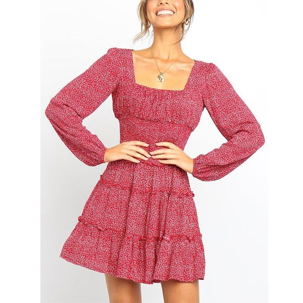 casual dresses normov square collar floral dress women elegant autumn winter mini ruffles a-line long sleeve, Black;gray
casual dresses normov square collar floral dress women elegant autumn winter mini ruffles a-line long sleeve, Black;gray