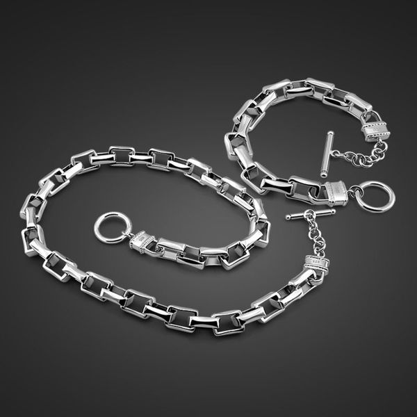 pure 925 silver set necklace / bracelet mens fashion jewelry birthday present
pure 925 silver set necklace / bracelet mens fashion jewelry birthday present