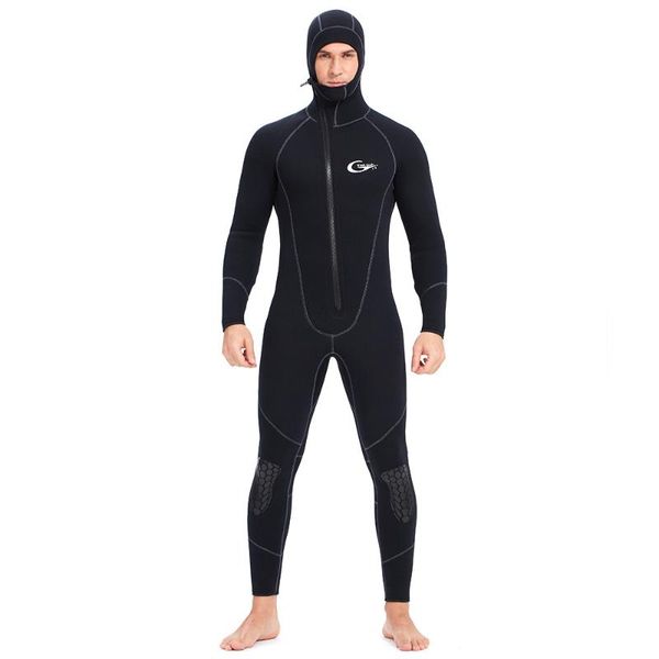 warm men and women 7mm wetsuit, one-piece front zipper hooded cold-proof suit, surf suit
warm men and women 7mm wetsuit, one-piece front zipper hooded cold-proof suit, surf suit