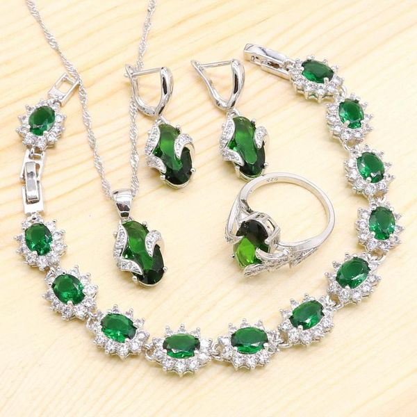 wedding jewelry sets green royal blue 925 silver women pendant necklace earrings bracelet bridal ring, Slivery;golden
wedding jewelry sets green royal blue 925 silver women pendant necklace earrings bracelet bridal ring, Slivery;golden