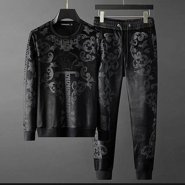 european and american winter flocking gold velvet plus velvet thickening leisure sports sweater suit male double-sided fleece, White;black
european and american winter flocking gold velvet plus velvet thickening leisure sports sweater suit male double-sided fleece, White;black