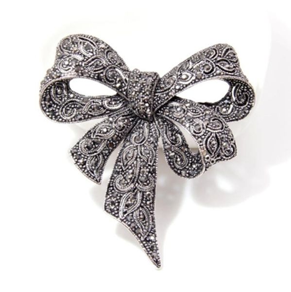 pins, brooches simple classic black rhinestone brooch women's big bow pin retro fashion jewelry, Gray
pins, brooches simple classic black rhinestone brooch women's big bow pin retro fashion jewelry, Gray