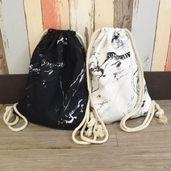 backpack 15 inch fashion all-match marbled canvas drawstring men and women simple black white light travel
backpack 15 inch fashion all-match marbled canvas drawstring men and women simple black white light travel