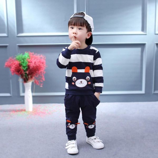 clothing sets boy bear set autumn winter kids baby girl clothes striped +pants outfits sports suit roupas infantis, White
clothing sets boy bear set autumn winter kids baby girl clothes striped +pants outfits sports suit roupas infantis, White