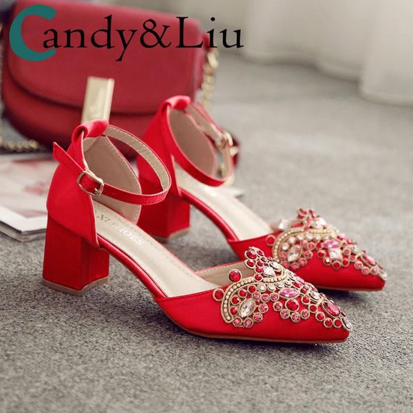 sandals 2021 crystal chinese traditional wedding dress shoes women's chunky red high heel pregnant women bride size, Black
sandals 2021 crystal chinese traditional wedding dress shoes women's chunky red high heel pregnant women bride size, Black