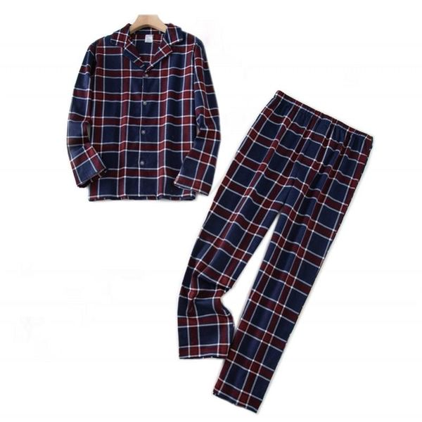men's sleepwear spring autumn men 100% cotton pajama sets long sleeve turn-down collar suit casual plaid pyjamas, Black;brown
men's sleepwear spring autumn men 100% cotton pajama sets long sleeve turn-down collar suit casual plaid pyjamas, Black;brown