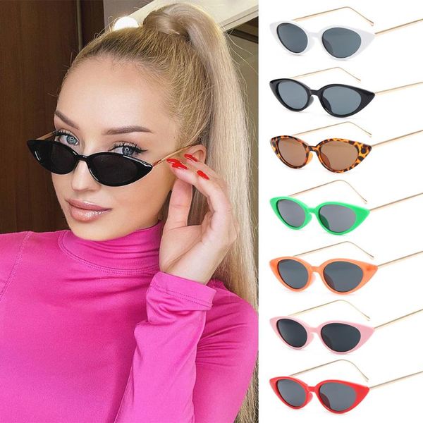 sunglasses 1pc ladies cat eye vintage narrow frame female trend colorful clout goggles fashion uv400 eyewear, White;black
sunglasses 1pc ladies cat eye vintage narrow frame female trend colorful clout goggles fashion uv400 eyewear, White;black