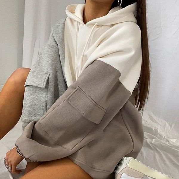 women's hoodies & sweatshirts k21tp535 2021 winter long sleeve contrast color hooded pocket sweater wholesale, Black
women's hoodies & sweatshirts k21tp535 2021 winter long sleeve contrast color hooded pocket sweater wholesale, Black