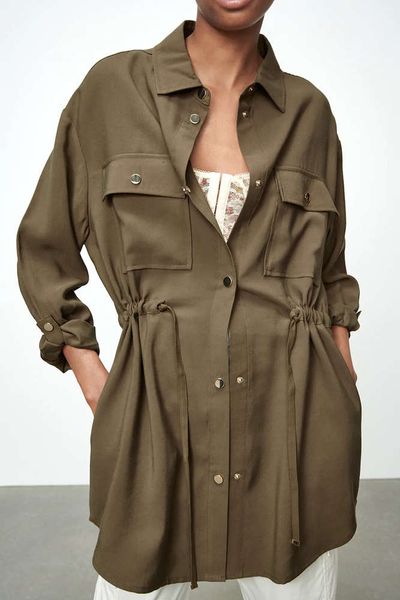 summer women's style color lapel long pocket loose casual drape coat top, Black;brown
summer women's style color lapel long pocket loose casual drape coat top, Black;brown