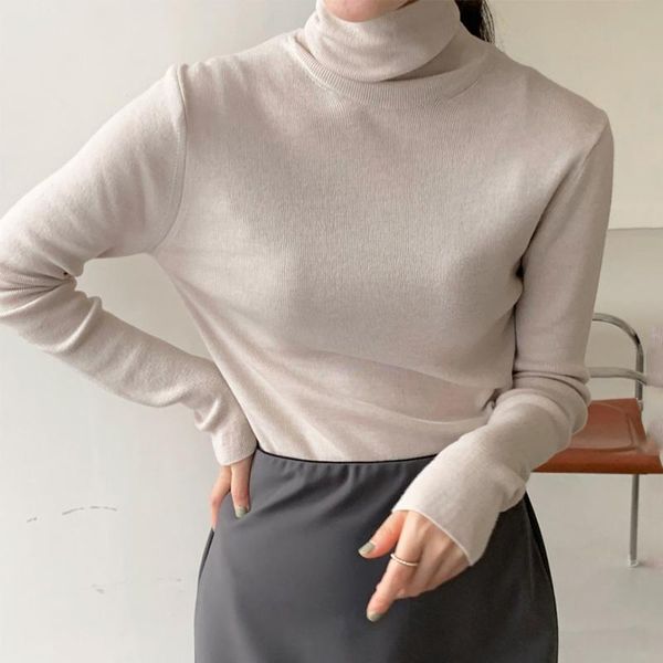 women's sweaters sweater korea autumn winter simple high collar solid color elastic slim fit, easy to wear with long sleeve pullover, White;black
women's sweaters sweater korea autumn winter simple high collar solid color elastic slim fit, easy to wear with long sleeve pullover, White;black