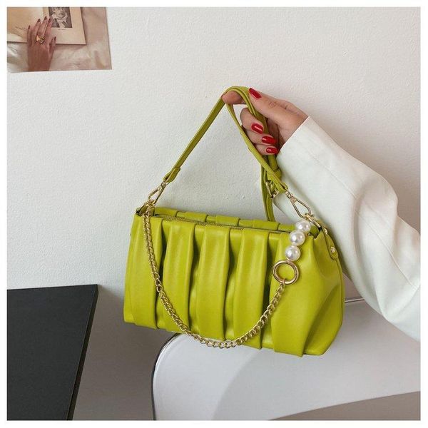 totes 2021 pleated chain pearl shoulder crossbody bag for women brand designer pu leather handbag ladies baguette underarm purses
totes 2021 pleated chain pearl shoulder crossbody bag for women brand designer pu leather handbag ladies baguette underarm purses