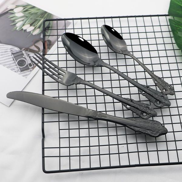 flatware sets black 304 stainless steel dinnerware set knife fork spoon tableware western cutlery kitchen dinner silverware
flatware sets black 304 stainless steel dinnerware set knife fork spoon tableware western cutlery kitchen dinner silverware