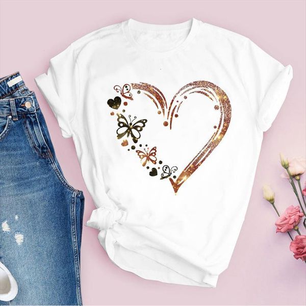 print 90s butterfly love cartoon womens t shirts casual short sleeve summer clothing female, White
print 90s butterfly love cartoon womens t shirts casual short sleeve summer clothing female, White
