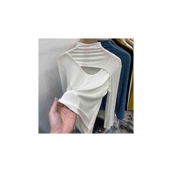 women's sweaters great looking cotton semi high neck hollow out cht long sleeve t-shirt female heart machine slim fit bottoming shirt, White;black
women's sweaters great looking cotton semi high neck hollow out cht long sleeve t-shirt female heart machine slim fit bottoming shirt, White;black