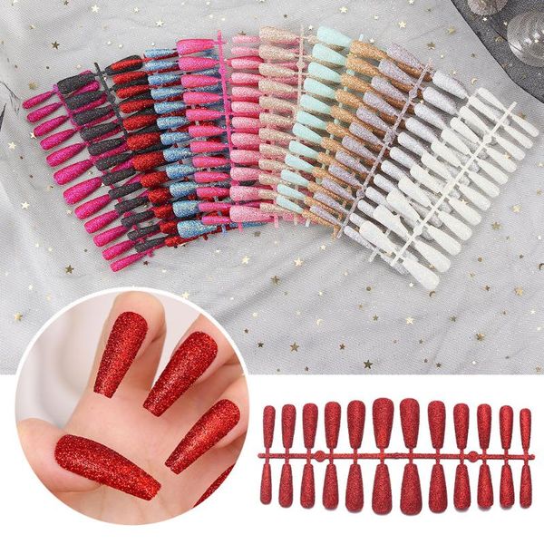 false nails 24pcs fake with glitter designs detachable nail art tips press on full cover long extension tool no glue, Red;gold
false nails 24pcs fake with glitter designs detachable nail art tips press on full cover long extension tool no glue, Red;gold