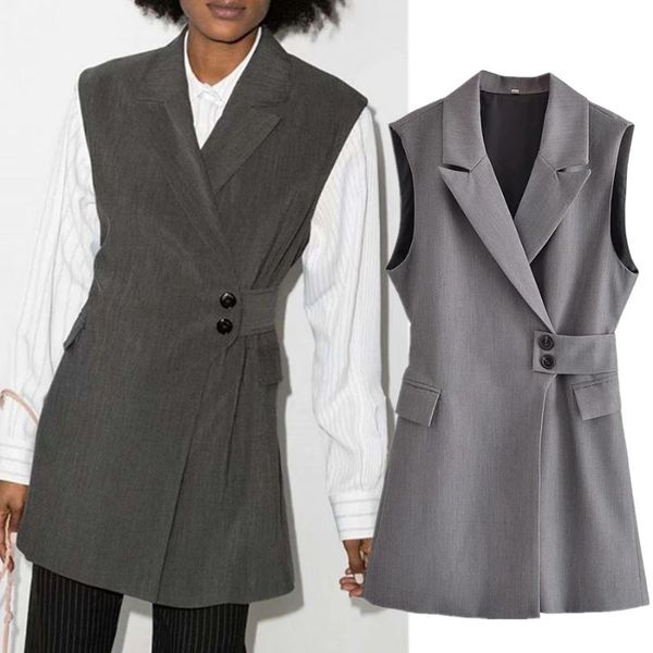 women's vests withered england style fashion vintage high street sashes elegant solid grey sleeveless blazer women vest jackets, Black;white
women's vests withered england style fashion vintage high street sashes elegant solid grey sleeveless blazer women vest jackets, Black;white