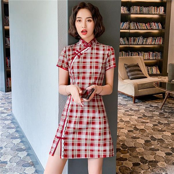 ethnic clothing red plaid women cheongsam lace trim qipao elegant chinese dress slim stage show vintage formal vestidos big size 3xl
ethnic clothing red plaid women cheongsam lace trim qipao elegant chinese dress slim stage show vintage formal vestidos big size 3xl